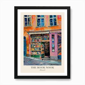 Munich Book Nook Bookshop 3 Poster Art Print