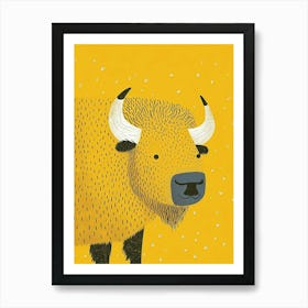 Yellow Bison 2 Art Print