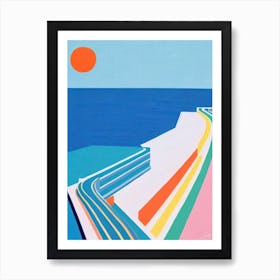 Bondi Beach, Sydney, Australia Modern Colourful Art Print