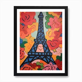 Eiffel Tower Paris France Henri Matisse Style 12 Art Print