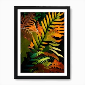 Autumn Fern Vibrant Art Print