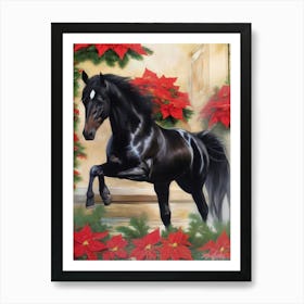 Christmas Horse 1 Art Print