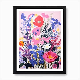 Light Wildflower Screen Print Art Print