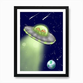 MUSHROOM ALIENS! Art Print