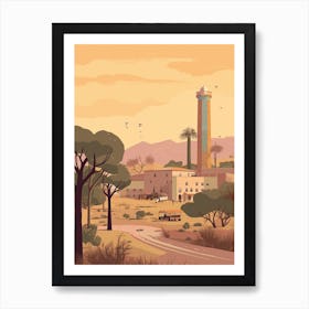 Khartoum Sudan Travel Illustration 2 Art Print