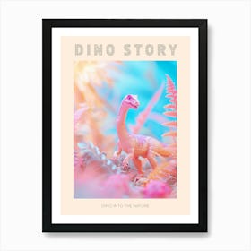 Pastel Toy Dinosaur In The Nature 1 Poster Art Print