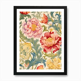 Floral Wallpaper 105 Art Print