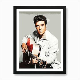 Elvis Presley guitar music Art Print