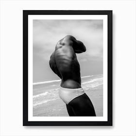 Beach Swimmer Art Print