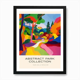 Abstract Park Collection Poster Parc De La Tete D Or Lyon France 2 Art Print