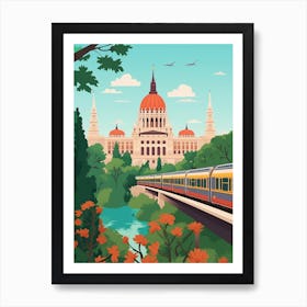 Hungary 3 Travel Illustration Art Print