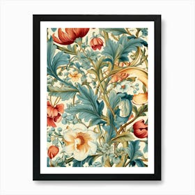 Floral Wallpaper Pattern 4 Art Print