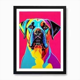Bullmastiff Andy Warhol Style Dog Art Print