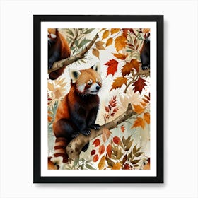 Red Panda 3 Art Print