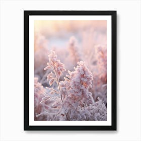 Frosty Botanical Winter Heath 3 Art Print