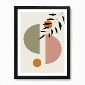 Boho Abstract Wall Art Print Scandi Botanical Terracota Beige Green Abstract C Art Print