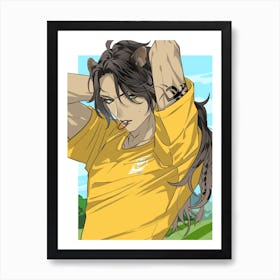 Girl In A Yellow Shirt Art Print