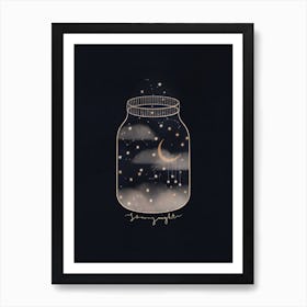 Starry Night Jar Art Print