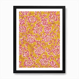 Jasmine Floral Print Warm Tones 2 Flower Art Print