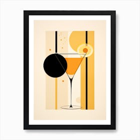 Mid Century Modern Sidecar Floral Infusion Cocktail 3 Art Print