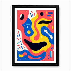 Swirl Abstract Face 2 Art Print