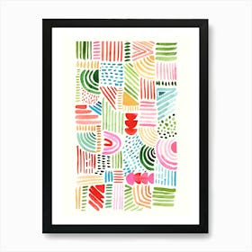 Aesthetic geometric shapes Art Print