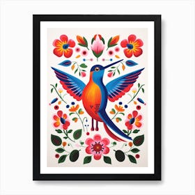 Scandinavian Bird Illustration Hummingbird 3 Art Print