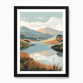 Lake District National Park England 3 Hiking Trail Landscape Art Print