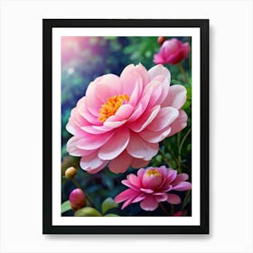 Dahlia Flower Art Print