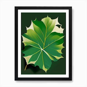 Sycamore Leaf Vibrant Inspired 4 Art Print