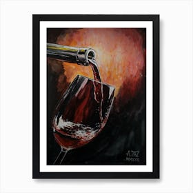 Amor Al Vino Art Print