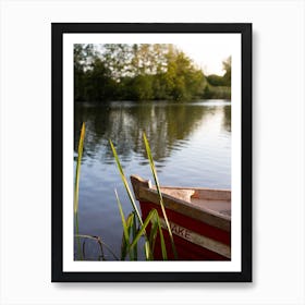 Rowing Boat On The Lake Art Print