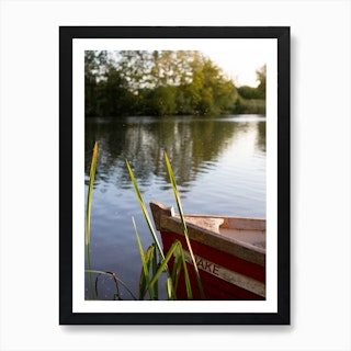 Row Boat Lake Reflection - Photo Print