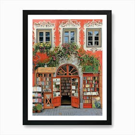 Salzburg Book Nook Bookshop 1 Art Print