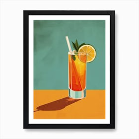 Cocktail Cosmos: Swanky Mid-Century Art Print