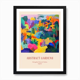 Colourful Gardens Birmingham Botanical Gardens 3 Red Poster Art Print