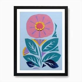 Mother's Day Pink Flower Wall Art Print