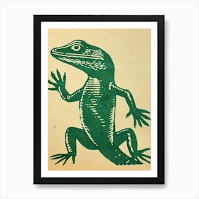 Monsters And Beaded Lizard Bold Block 1 Art Print