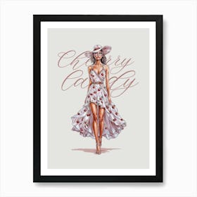 Woman with Cherries, Cherry Lady 1 Art Print