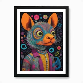 Psychedelic Rat Art Print