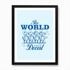 Retro Wall Art Vintage Decor Retro Cartoon Printable Art Retro Vintage Wall The World Deceit Trendy Retro Poster Art Print