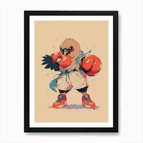 Eagle With Boxing Gloves Art Print