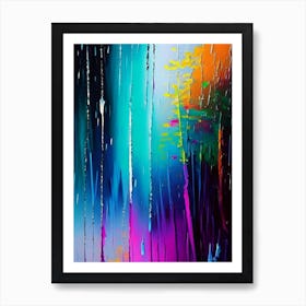 Rain Art Waterscape Bright Abstract 1 Art Print