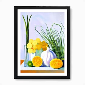 Tablescape 3 vegetable Art Print