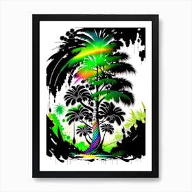 Rainbow Tree Vector Art Print