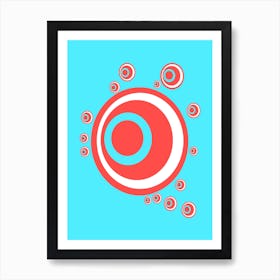 School Of Boodos Light Blue Art Print