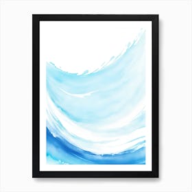 Blue Ocean Wave Watercolor Vertical Composition 152 Art Print