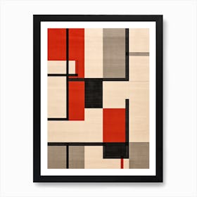 Harmonic Grid; Mid Century Geometric Symphony Art Print