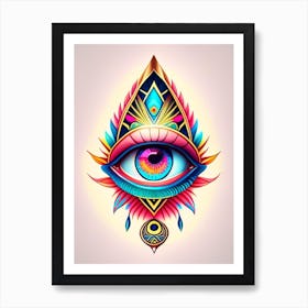 Pineal Gland, Symbol, Third Eye Tattoo 4 Art Print