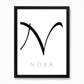 Nora Typography Name Initial Word Art Print